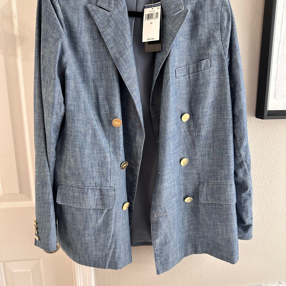 Ralph Lauren Blue Double-Breasted Sport Coat